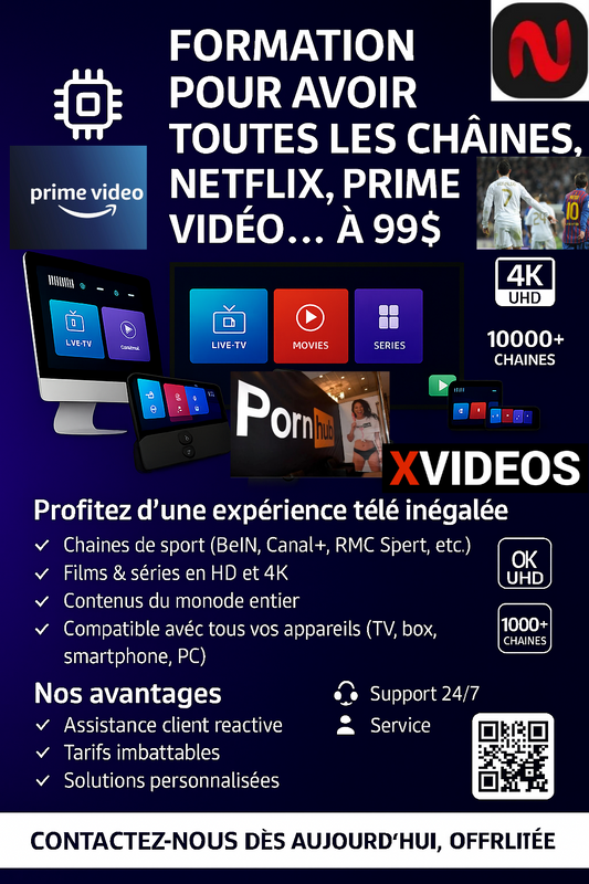 Formation chaînes de TV, films et séries Netflix et bien plus